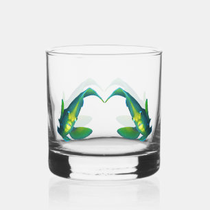 Angelfish - Abstract Design - Cut out of a photo Whiskey Glass