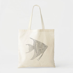 Angelfish Adult Colouring Full Tote Bag