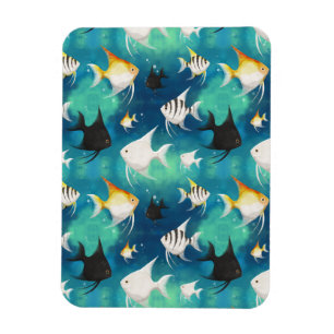 Angelfish Aquarium Pattern Magnet