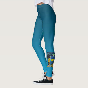 Angelfish at coral reef - Photographic design    Leggings