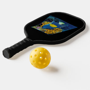 Angelfish at coral reef - Photographic design    Pickleball Paddle
