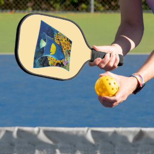 Angelfish at coral reef - Photographic design    Pickleball Paddle