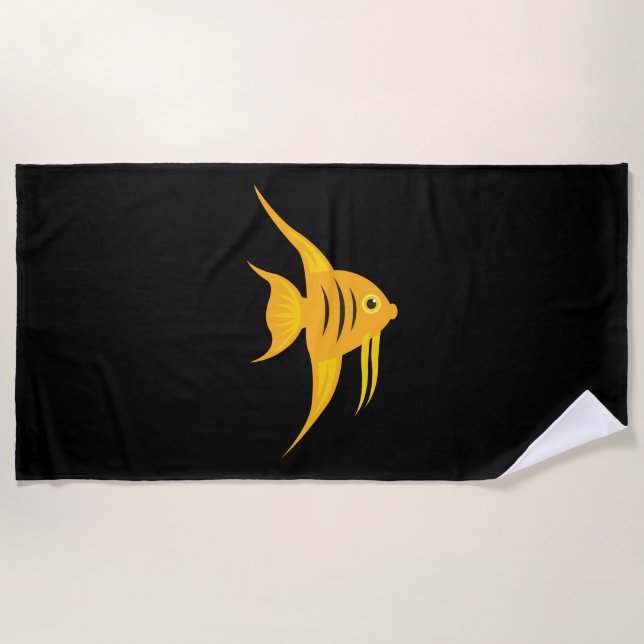 AngelFish_Beautiful Swimmer Beach Towel (Front)