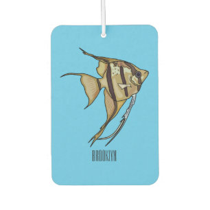 Angelfish cartoon illustration car air freshener