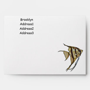 Angelfish cartoon illustration envelope