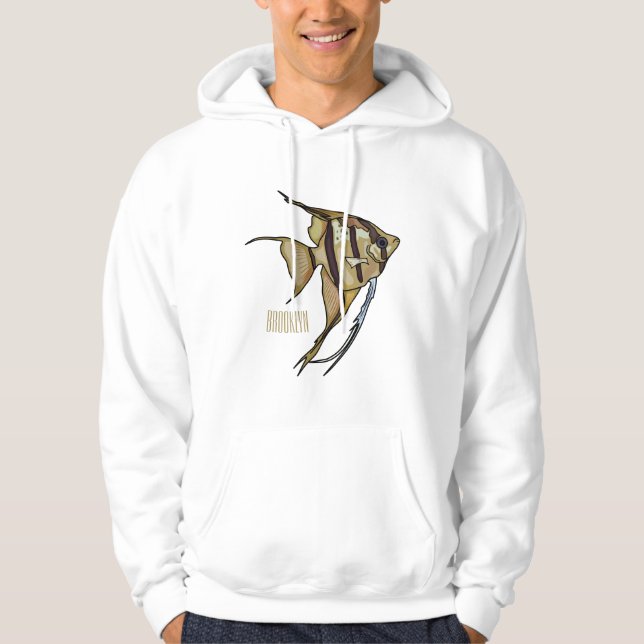 Angelfish cartoon illustration hoodie (Front)