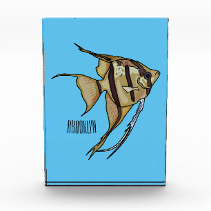 Angelfish cartoon illustration photo block