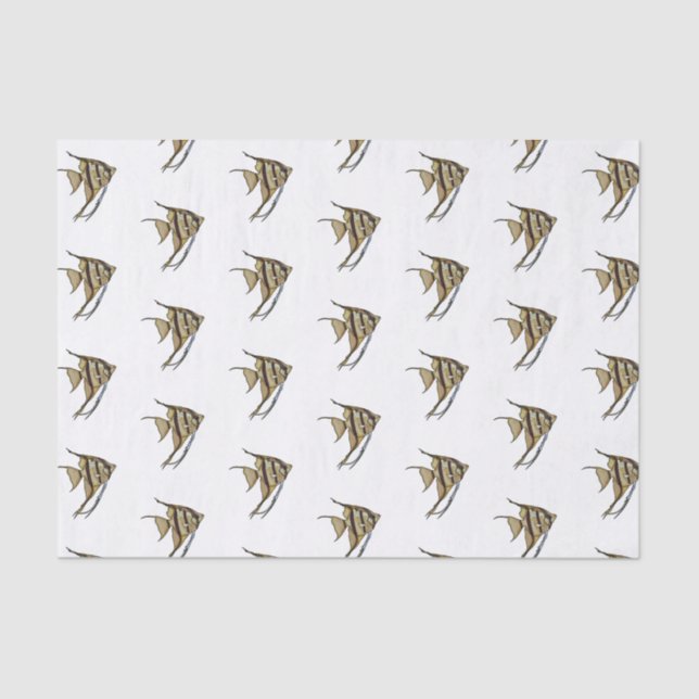 Angelfish cartoon illustration tissue paper (Front)