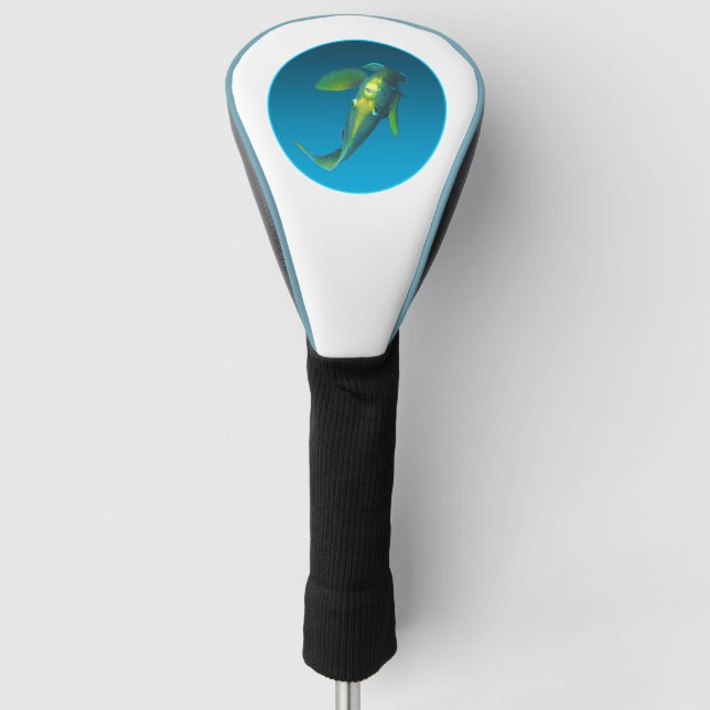 Angelfish - Design on gradient blue background |  Golf Head Cover (Front)