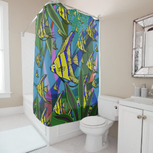 Angelfish Fantasy Scene No. 8 Shower Curtain