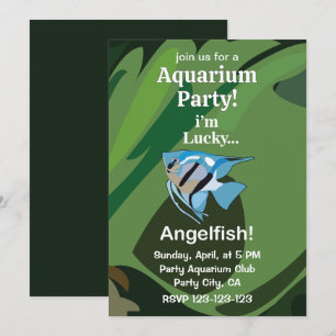 Angelfish Freshwater Tropical Fish Aquarium Party Invitation