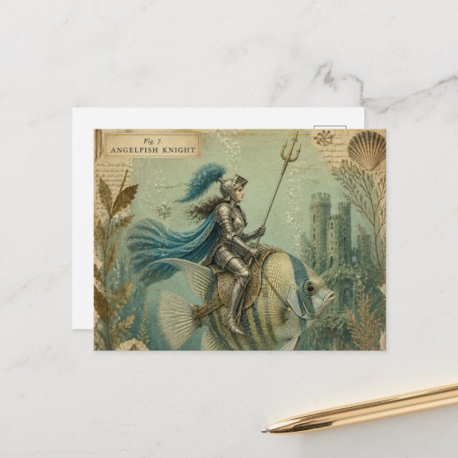 Angelfish Knight Postcard (Front/Back In Situ)