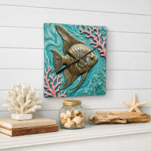 Angelfish Marine Life Faux Metal