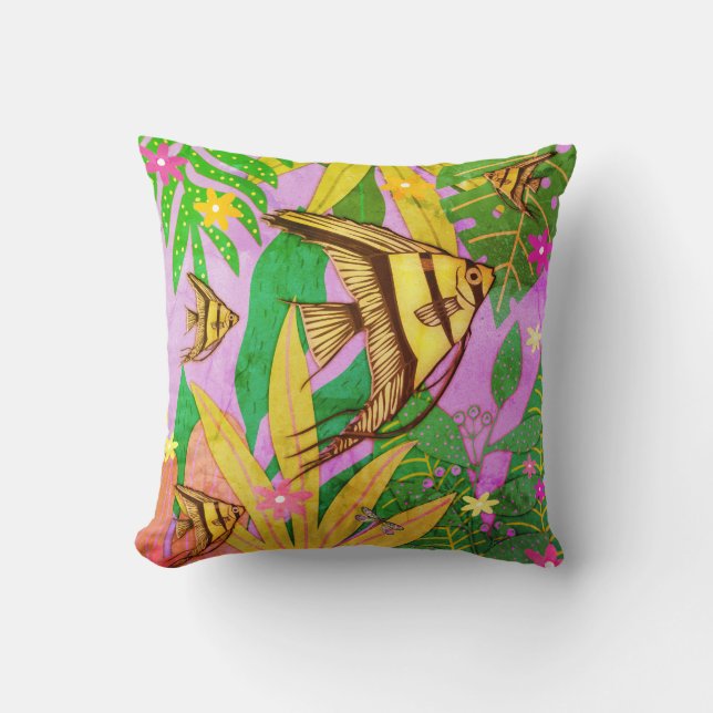 Angelfish Print #2 1974 Cushion (Front)