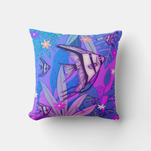 Angelfish Print #2 Miami Cushion