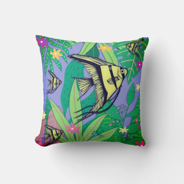 Angelfish Print #2 Recoleta Cushion (Front)