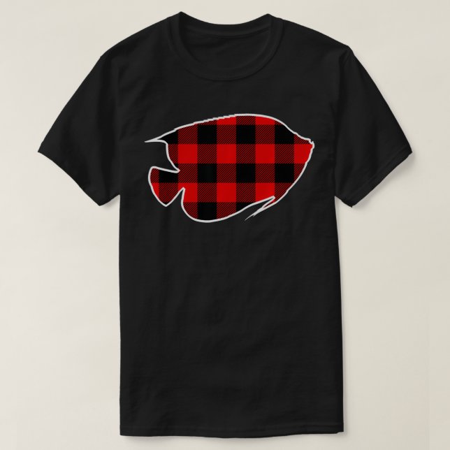 Angelfish Red Buffalo Plaid Pet Matching PJ Family T-Shirt (Design Front)
