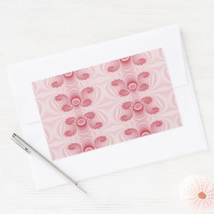 Angelheart Pink Fractal Design Rectangular Sticker