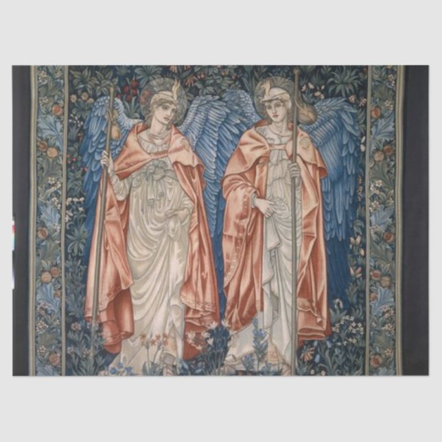 Angeli Ministrantes by Sir Edward Burne-Jones Tissue Paper (Front)