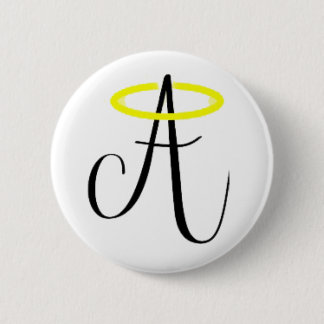 Angelic Abbie - Black Logo Button