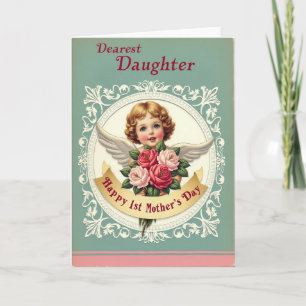 Angelic Baby Mothers Day Roses Card