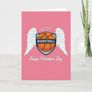 Angelic Basketball Valentines Card