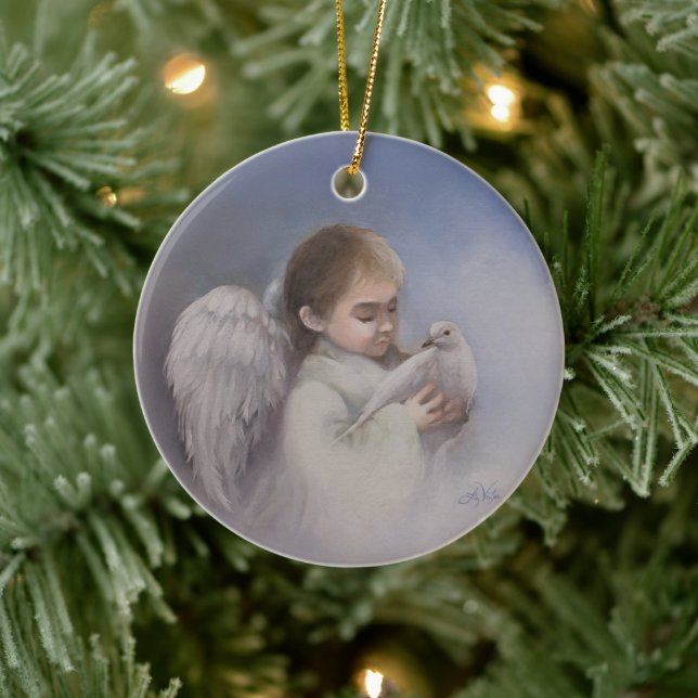 Angelic Blessings Ceramic Ornament (Tree)