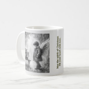 Angelic boy with Teddy Bear Coffee Mug