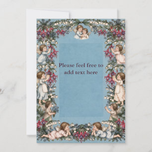 Angelic Cherubs Fuchsias Lily of the Valley Card