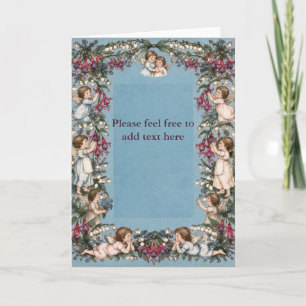 Angelic Cherubs Fuchsias Lily of the Valley Card