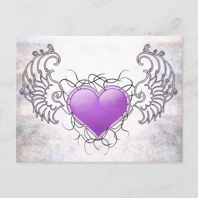Angelic Crystal purple Postcard (Front)