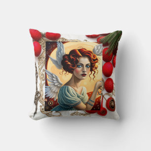 Angelic Delight: A Christmas Blessing Cushion