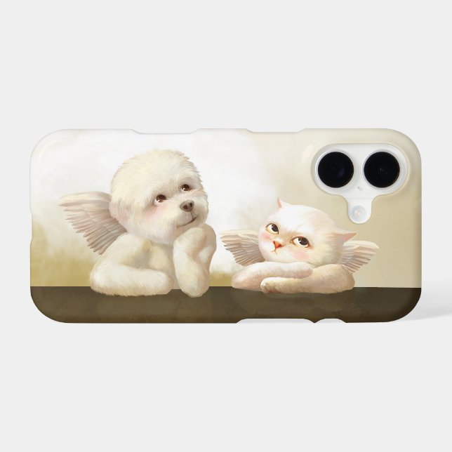 Angelic Dog and Cat on Cloud (Back (Horizontal))