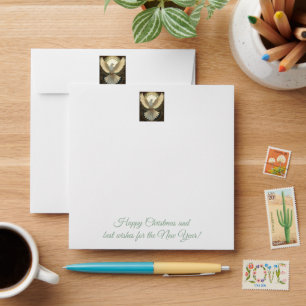 Angelic Dove Vintage Art Nouveau Vector Envelope