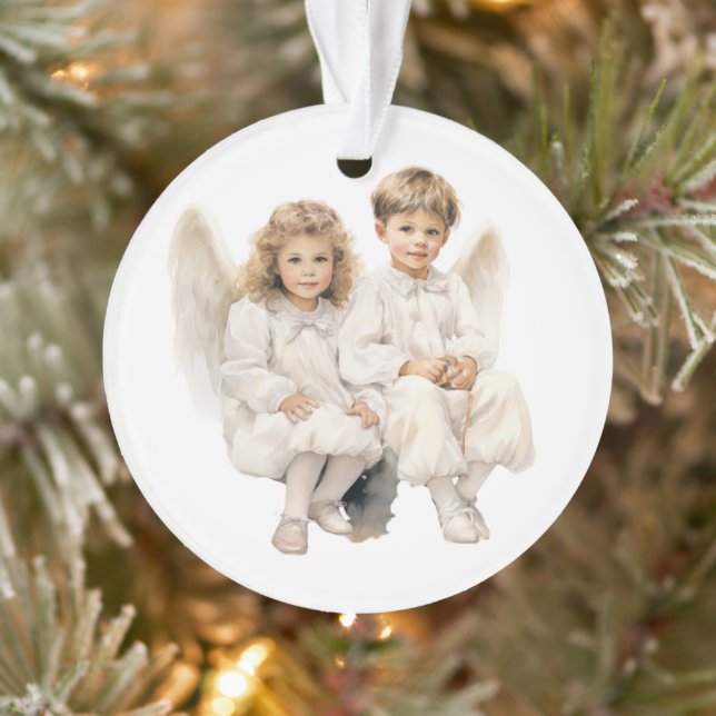 Angelic Duo, Children Angels  Ornament (Tree)