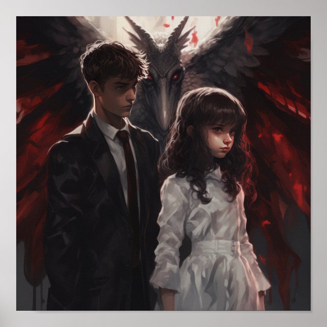 Angelic Girl and Demon Boy - Heavenly Inspiration  Poster (Front)