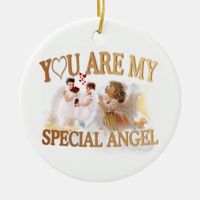 Angelic Heavenly “You Are My Special Angel” Ceramic Tree Decoration (Front)