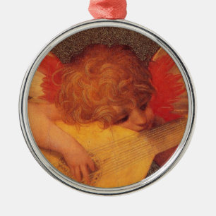 Angelic Musician Metal Ornament
