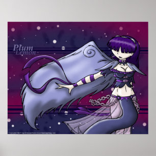 Angelic Plum Poster