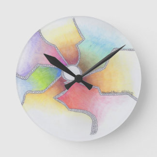 Angelic Shatter Round Clock