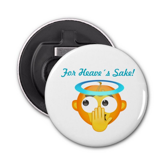 Angelic Surprise emoji Bottle Opener (Front)