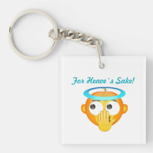 Angelic Surprise emoji Key Ring