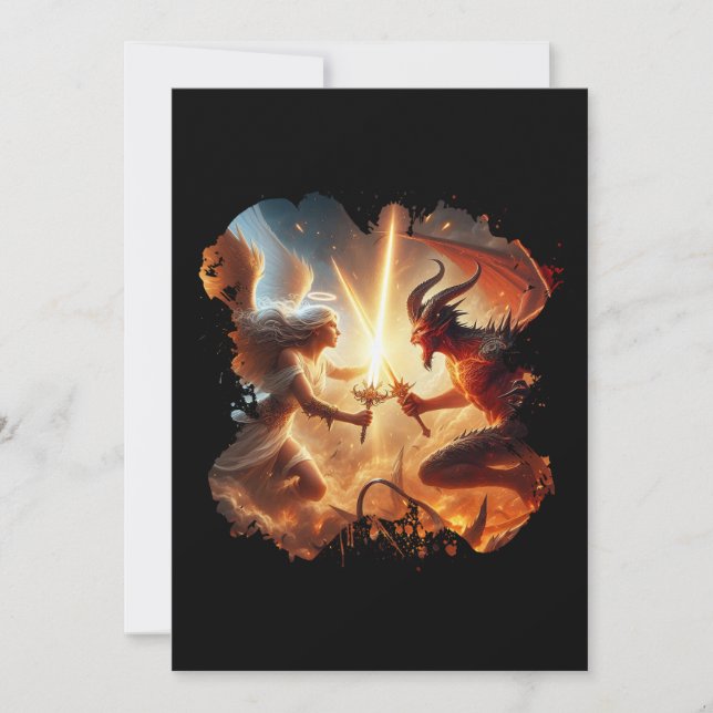 Angelic vs Demonic Force Invitation (Front)