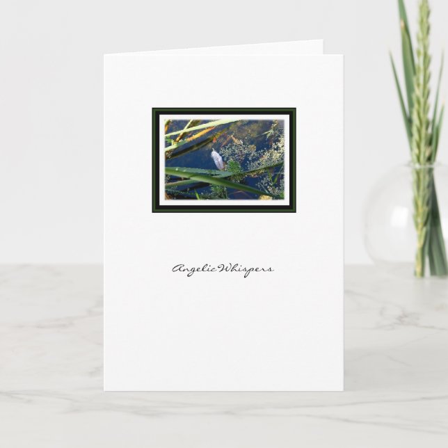 Angelic Whispers Angel Feather - Greeting Card (Front)