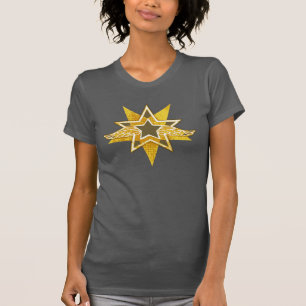 Angelic wings golden star t-shirt