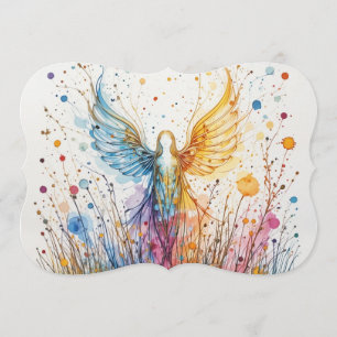 Angelical silhouette invitation