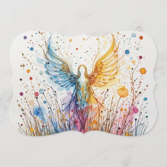Angelical silhouette invitation (Front)
