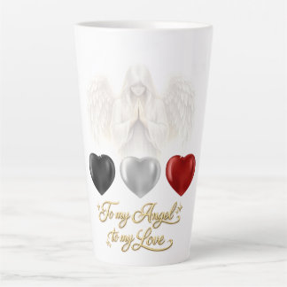 AngelicFaith SilverHeart Latte Mug