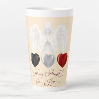 AngelicFaith SilverHeart Latte Mug