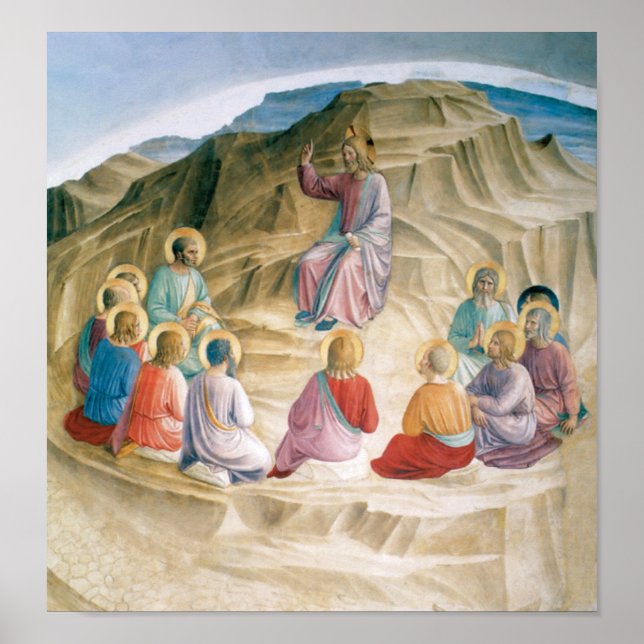 Angelico Sermon On The Mount Vintage Art Poster (Front)